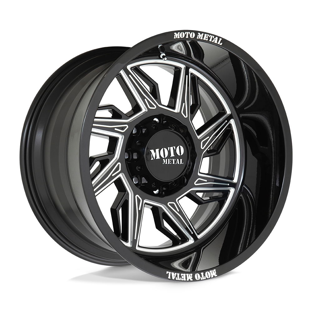 Moto Metal MO997 Hurricane 20x10 Gloss Black Milled - Right -18mm ET 125.1mm CB 8x170