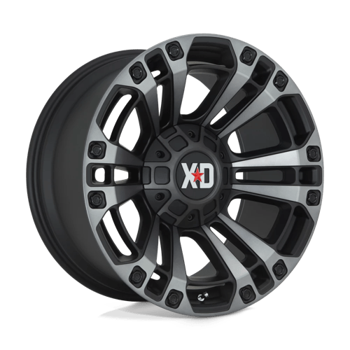 XD Wheels XD851 Monster 3 20x10 Satin Black w/Gray Tint -18mm ET 125.1mm CB 8x165.1 wheel