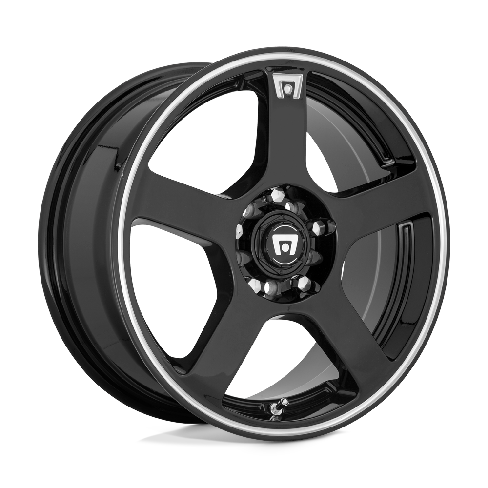 Motegi MR116 FS5 15x6.5 Gloss Black w/Machined Flange 40mm ET 72.56mm CB 4x100/4x114.3