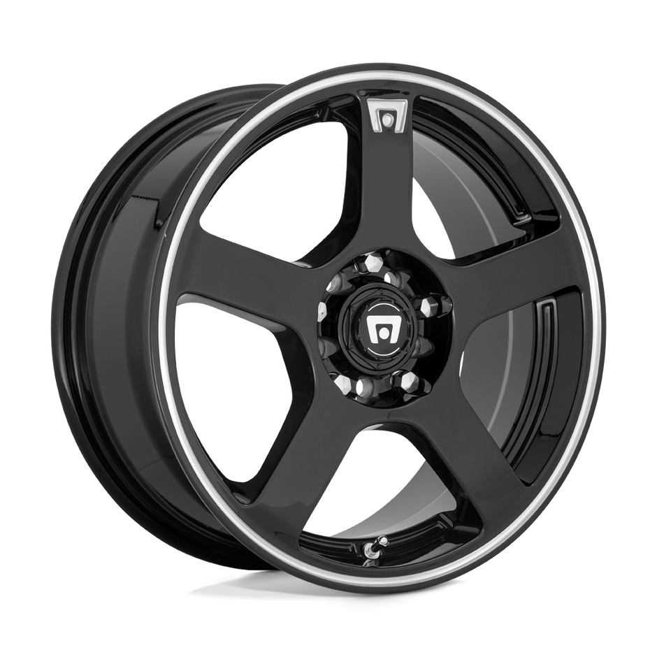 Motegi MR116 FS5 15x6.5 Gloss Black w/Machined Flange 40mm ET 72.56mm CB 4x100/4x114.3