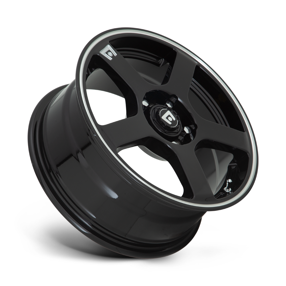 Motegi MR116 FS5 15x6.5 Gloss Black w/Machined Flange 40mm ET 72.56mm CB 4x100/4x114.3