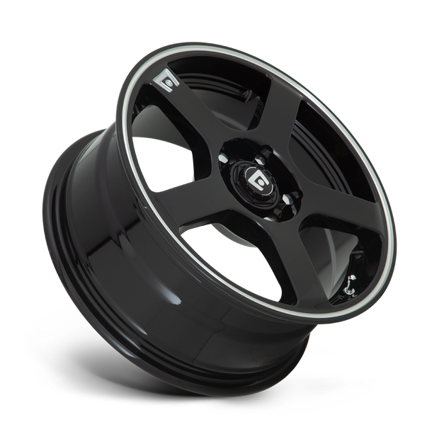 Motegi MR116 FS5 15x6.5 Gloss Black w/Machined Flange 40mm ET 72.56mm CB 4x100/4x114.3