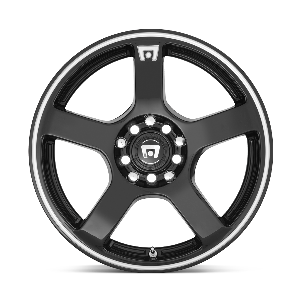 Motegi MR116 FS5 15x6.5 Gloss Black w/Machined Flange 40mm ET 72.56mm CB 4x100/4x114.3