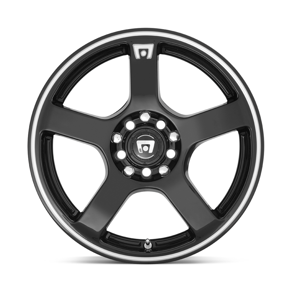 Motegi MR116 FS5 15x6.5 Gloss Black w/Machined Flange 40mm ET 72.56mm CB 4x100/4x114.3