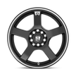 Motegi MR116 FS5 15x6.5 Gloss Black w/Machined Flange 40mm ET 72.56mm CB 4x100/4x114.3