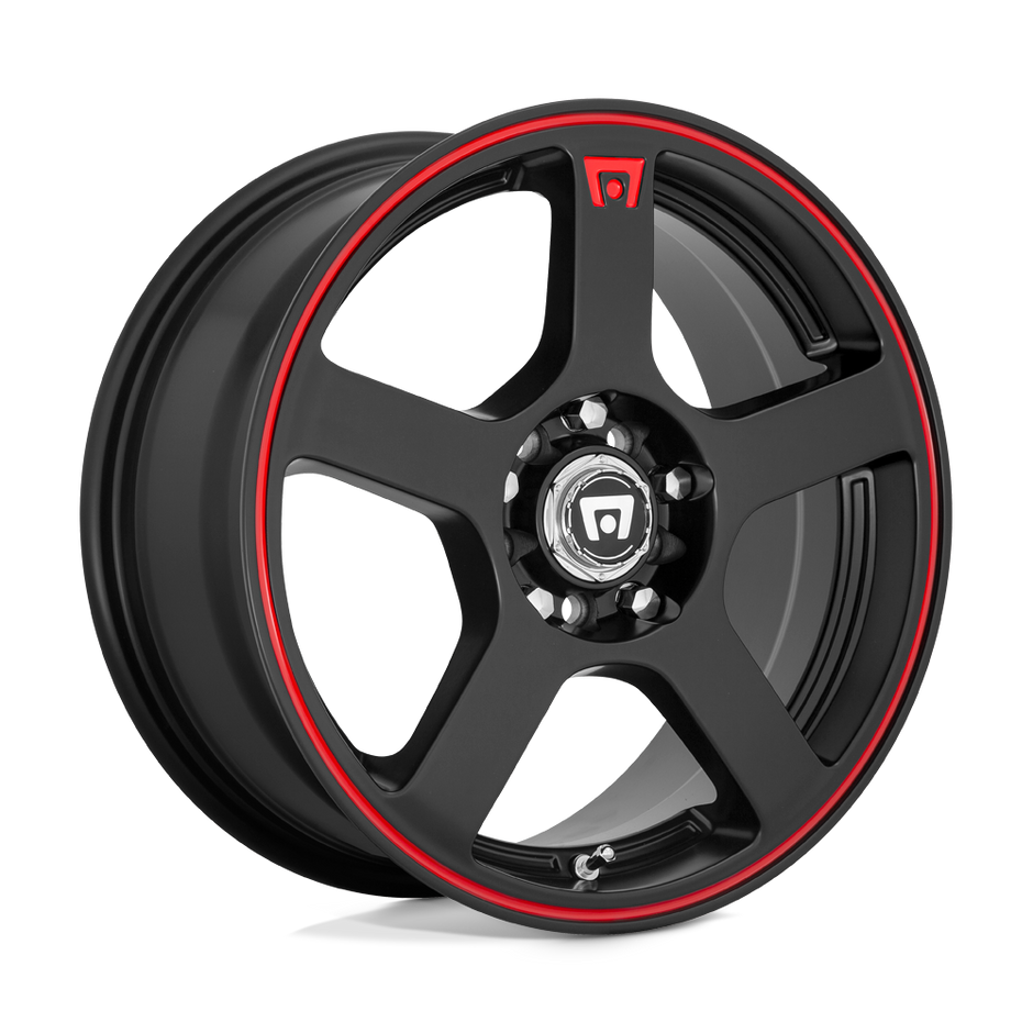 Motegi MR116 FS5 15x6.5 Matte Black w/Red Stripe 40mm ET 72.56mm CB 4x100/4x114.3