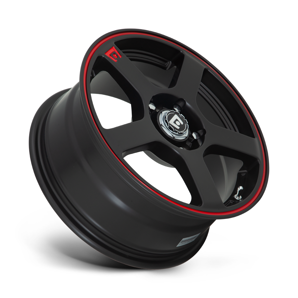 Motegi MR116 FS5 15x6.5 Matte Black w/Red Stripe 40mm ET 72.56mm CB 4x100/4x114.3