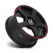 Motegi MR116 FS5 15x6.5 Matte Black w/Red Stripe 40mm ET 72.56mm CB 4x100/4x114.3