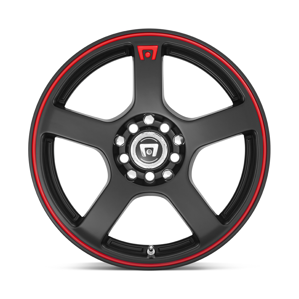 Motegi MR116 FS5 15x6.5 Matte Black w/Red Stripe 40mm ET 72.56mm CB 4x100/4x114.3