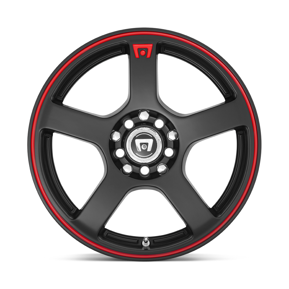 Motegi MR116 FS5 15x6.5 Matte Black w/Red Stripe 40mm ET 72.56mm CB 4x100/4x114.3