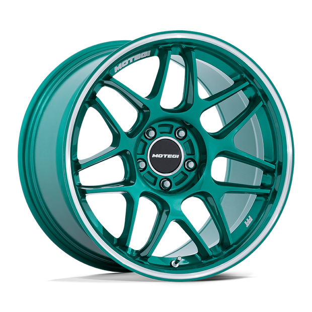 Motegi MR158 Tsubaki 18x8.5 Hokkaido Green w/Machined Lip 42mm ET 63.36mm CB 5x108