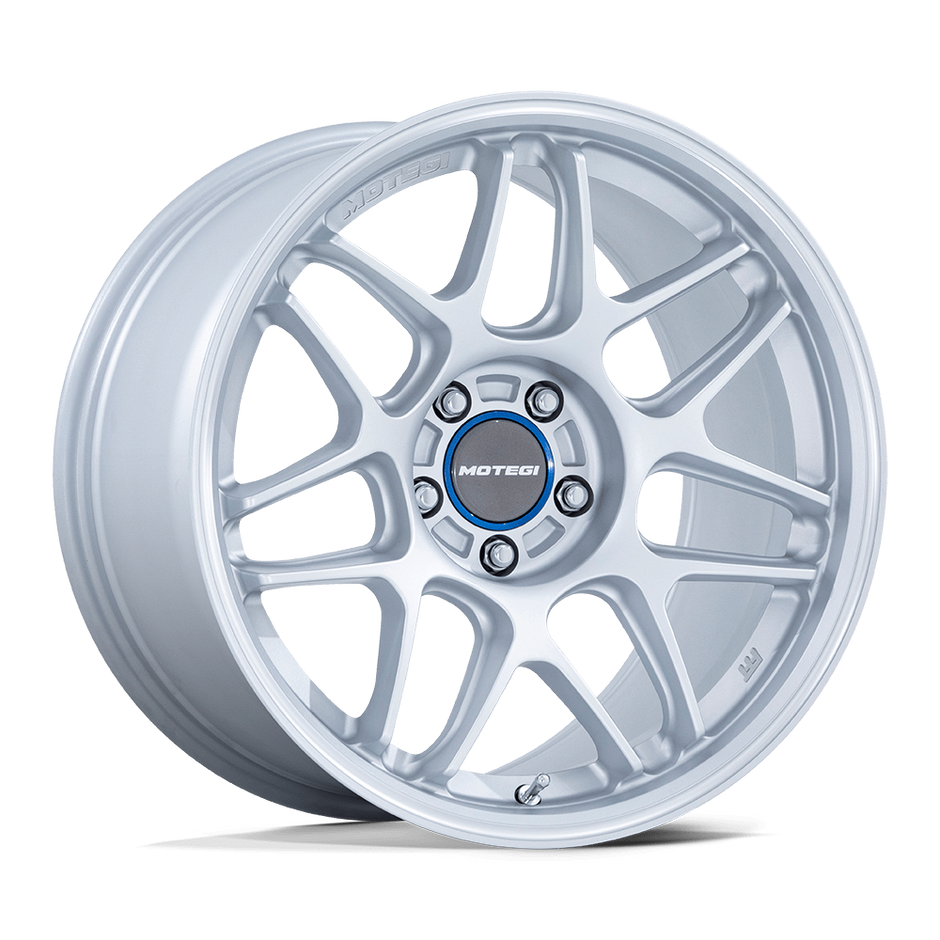 Motegi MR158 Tsubaki 19x9.5 Hyper Silver w/Machined Lip 35mm ET 66.56mm CB 5x112