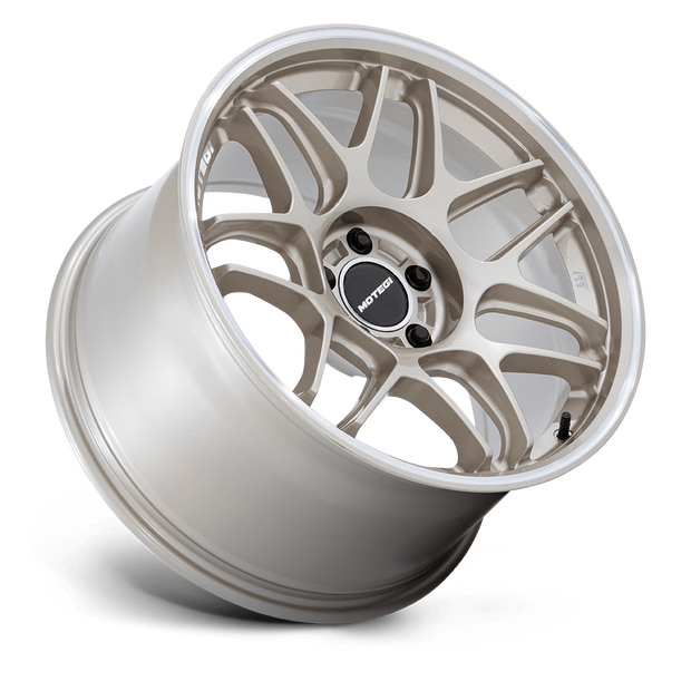 Motegi MR158 Tsubaki 18x8.5 Motorsport Gold w/Machined Lip 42mm ET 63.36mm CB 5x108