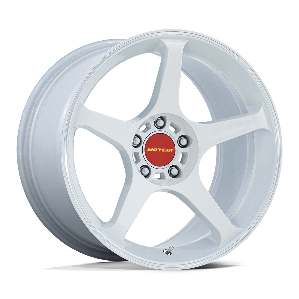 Motegi MR159 Battle V 18x8.5 Matsuri White Pearl w/Machined Lip Stripe 30mm ET 56.15mm CB 5x100