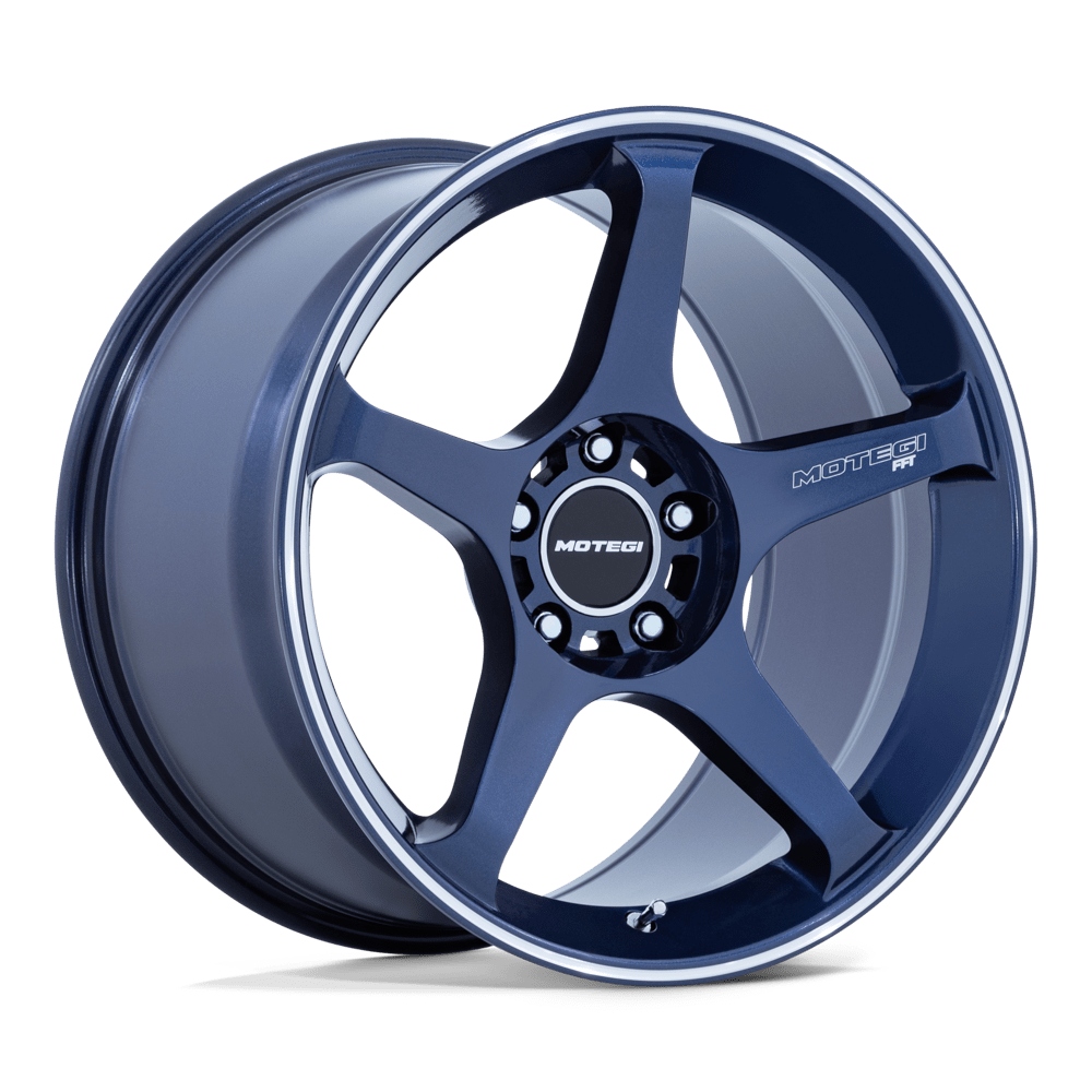 Motegi MR159 Battle V 18x8.5 Obsidian Blue w/Machined Lip Stripe 30mm ET 56.15mm CB 5x100