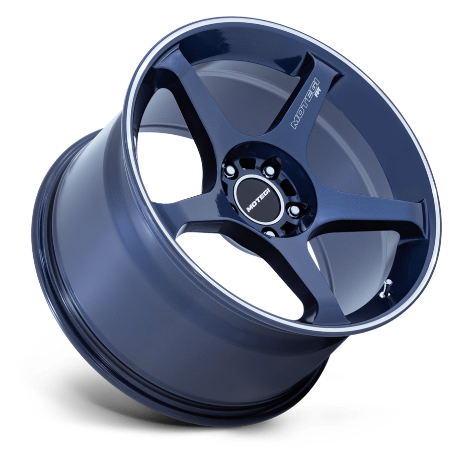 Motegi MR159 Battle V 18x8.5 Obsidian Blue w/Machined Lip Stripe 30mm ET 56.15mm CB 5x100