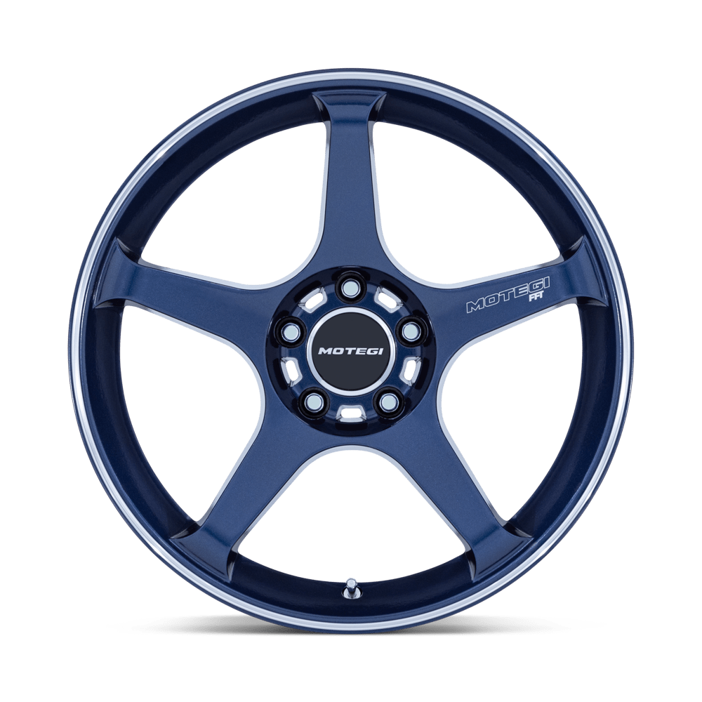 Motegi MR159 Battle V 18x8.5 Obsidian Blue w/Machined Lip Stripe 30mm ET 56.15mm CB 5x100