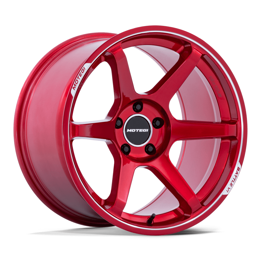 Motegi MR160 Battle VI 19x8.5 Cherry Red Metallic w/Machined Lip 30mm ET 56.15mm CB 5x100