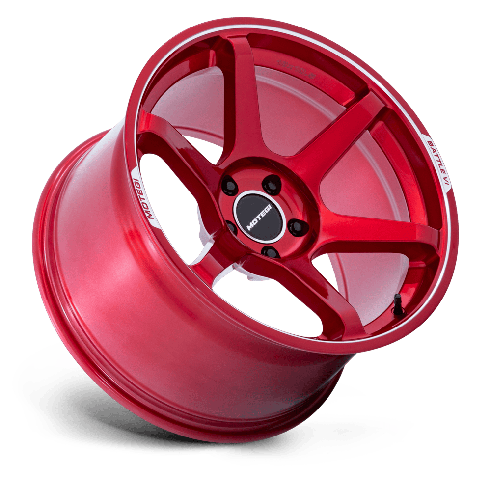 Motegi MR160 Battle VI 19x8.5 Cherry Red Metallic w/Machined Lip 30mm ET 56.15mm CB 5x100