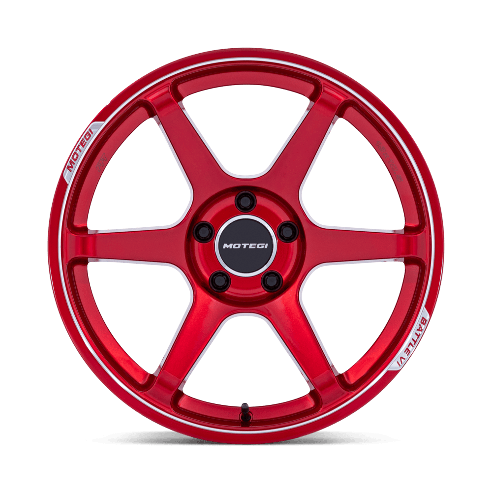 Motegi MR160 Battle VI 19x8.5 Cherry Red Metallic w/Machined Lip 30mm ET 56.15mm CB 5x100