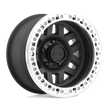 KMC Wheels KM229 Machete Crawl Beadlock 17x9 Satin Black w/Machined Ring -38mm ET 78.1mm CB 5x127