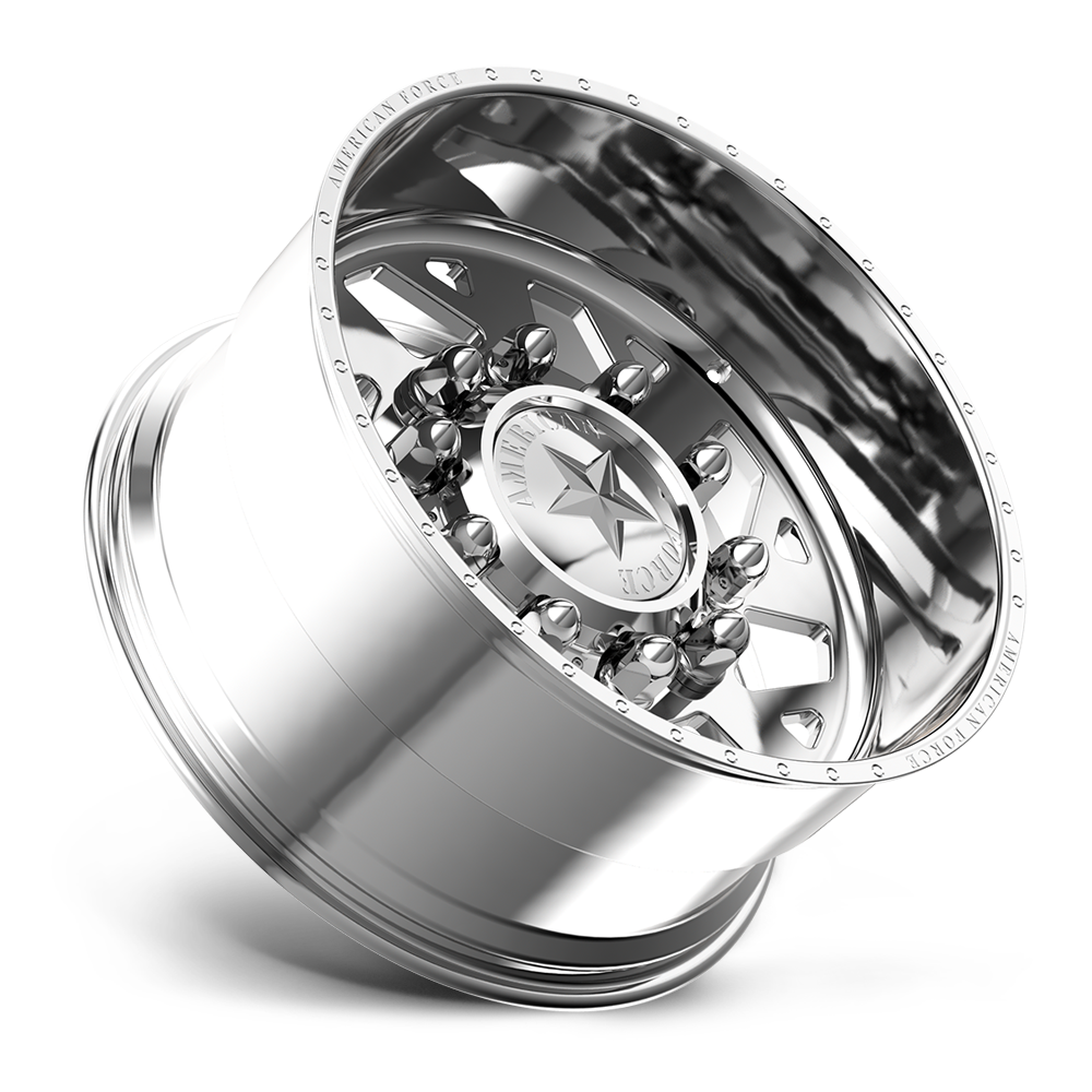 American Force Man OWar SD forged wheels in polished finish, side profile view