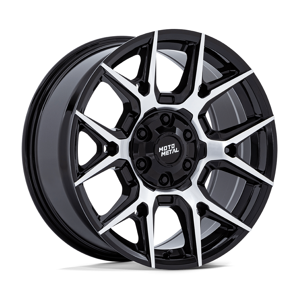 Moto Metal MO813 Mason 17x8.5 Gloss Black w/Machined Face 12mm ET 95.1mm CB 6x135/6x139.7