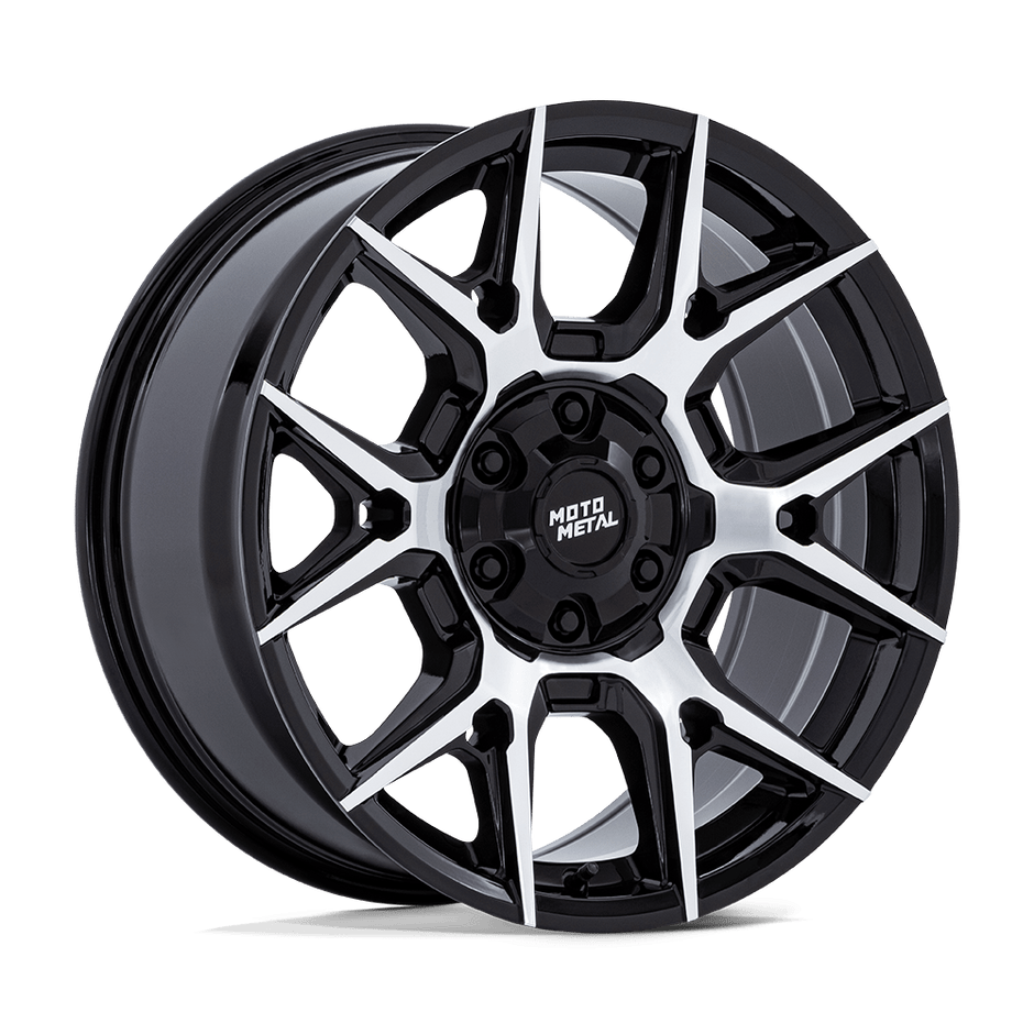 Moto Metal MO813 Mason 17x8.5 Gloss Black w/Machined Face 12mm ET 95.1mm CB 6x135/6x139.7