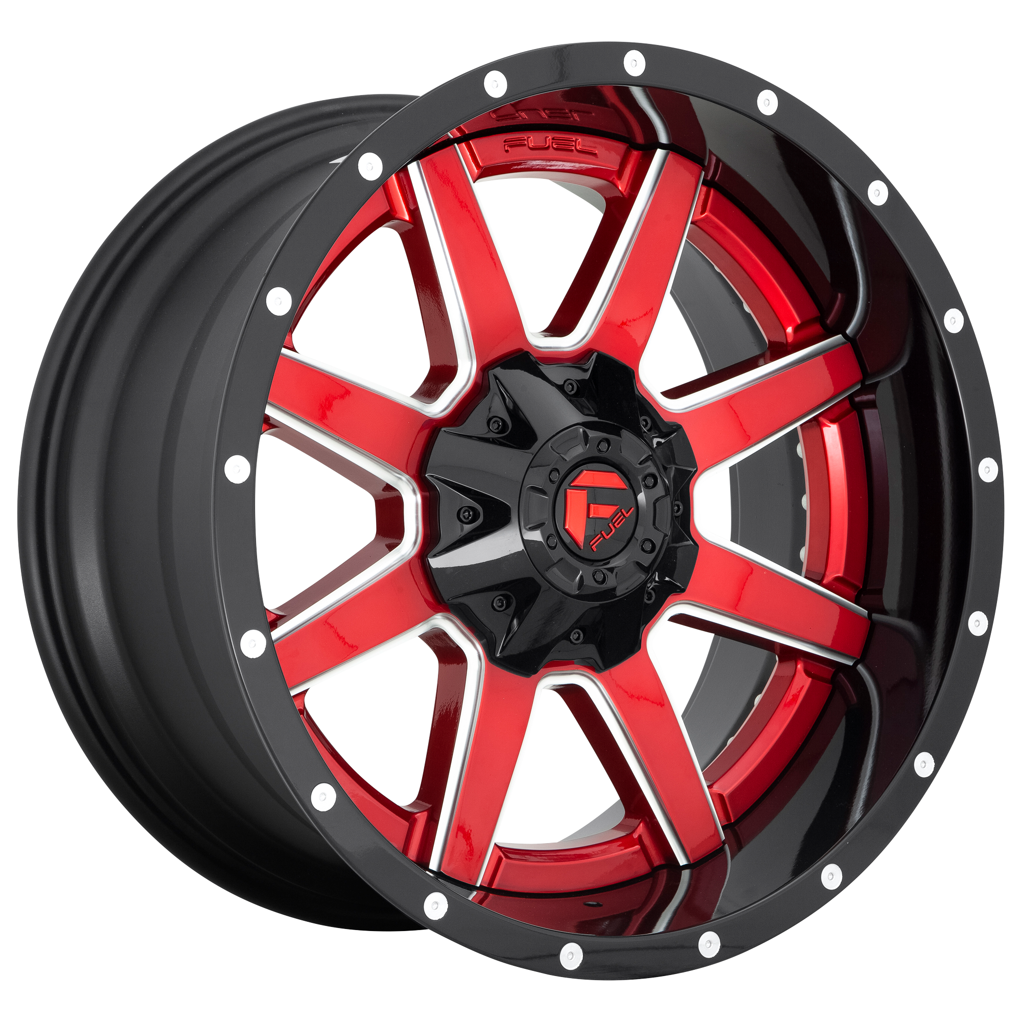 Fuel Wheels D250 Maverick 20x10 Gloss Red -19mm ET 125.1mm CB 8x170
