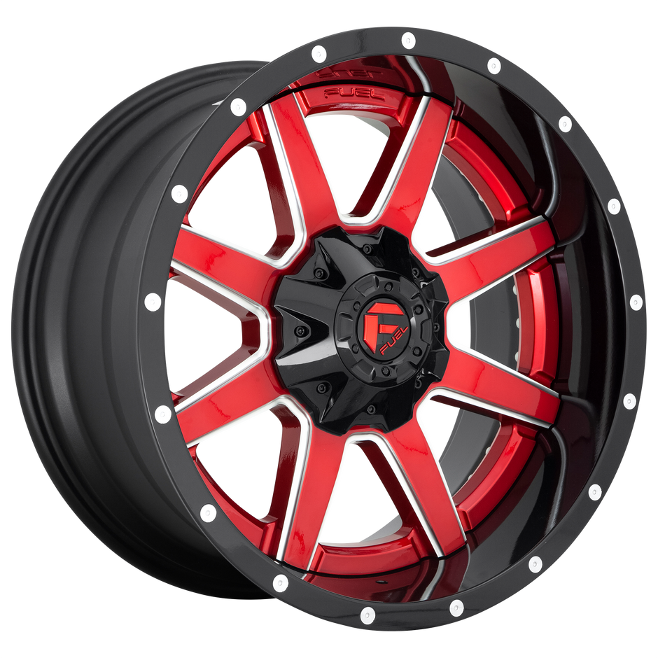 Fuel Wheels D250 Maverick 20x10 Gloss Red -19mm ET 125.1mm CB 8x170