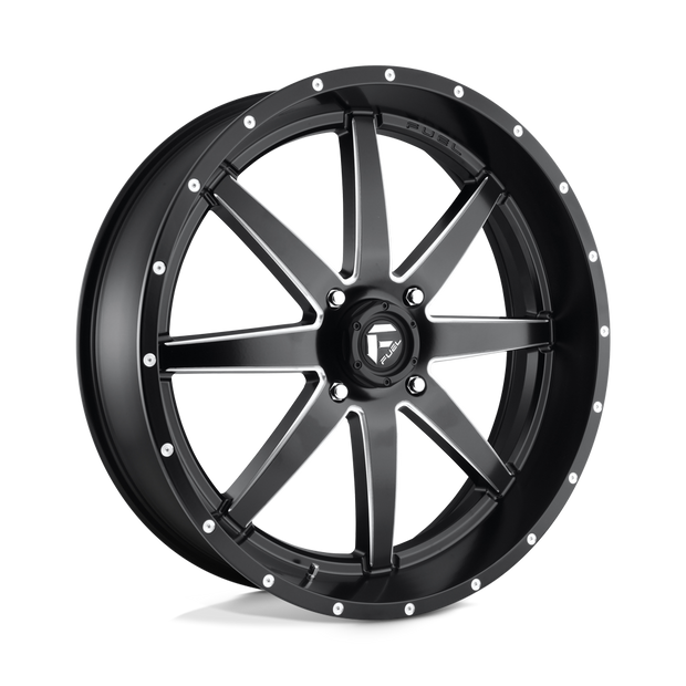 Fuel Wheels D538 Maverick UTV 22x7 Matte Black Milled 13mm ET 132mm CB 4x156