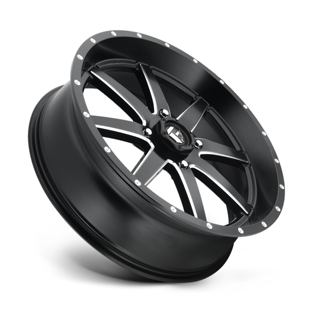 Fuel Wheels D538 Maverick UTV 22x7 Matte Black Milled 13mm ET 132mm CB 4x156