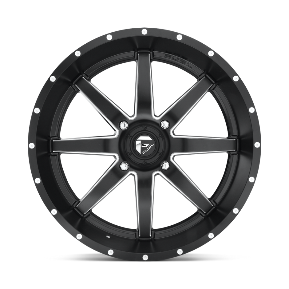 Fuel Wheels D538 Maverick UTV 15x7 Matte Black Milled 13mm ET 132mm CB 4x156