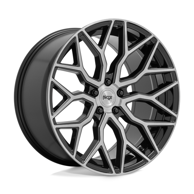 Niche M262 Mazzanti 22x10 Gloss Black w/Brushed Face 30mm ET 84.1mm CB 5x130