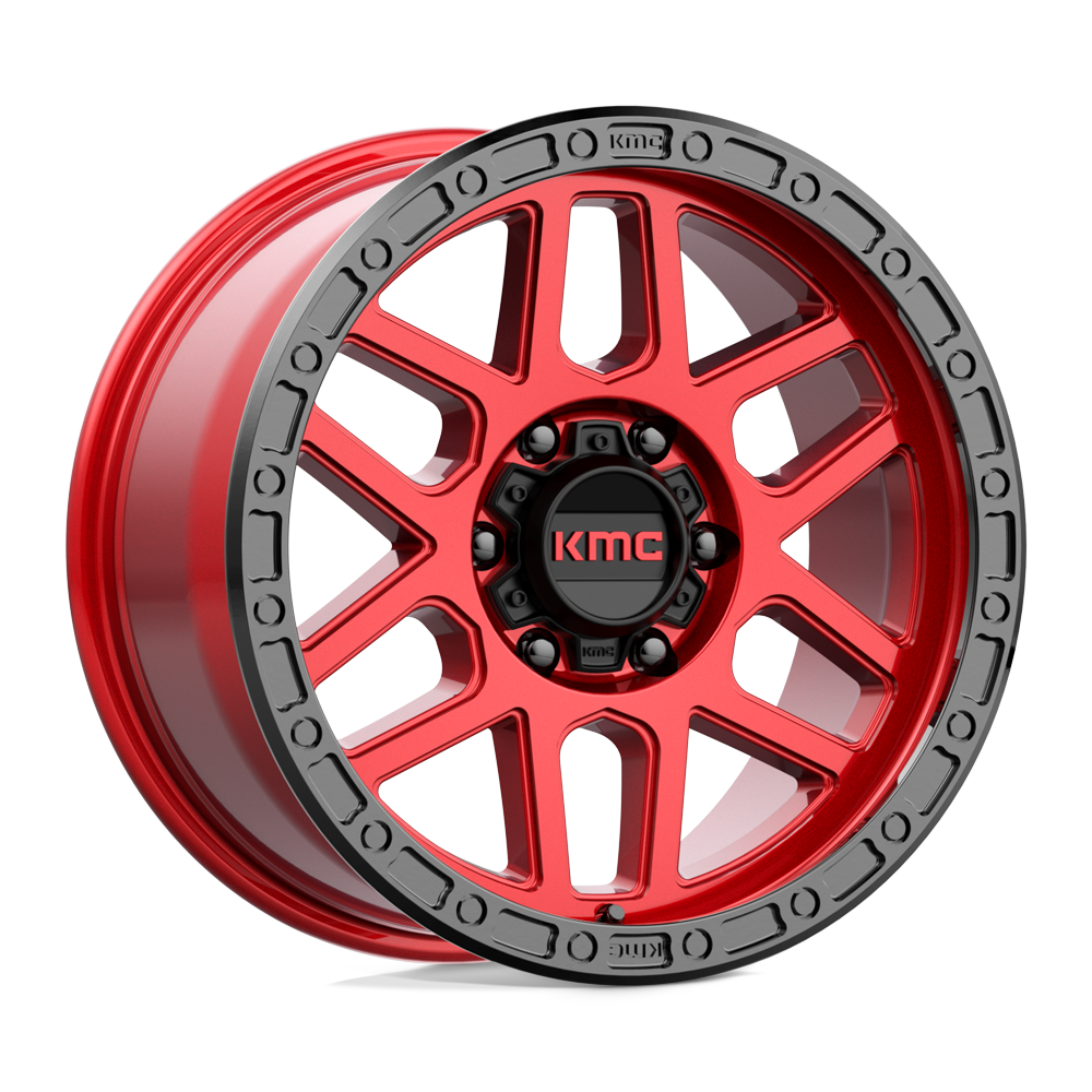 KMC Wheels KM544 Mesa 20x9 Candy Red w/Black Lip 25mm ET 110.1mm CB 5x150
