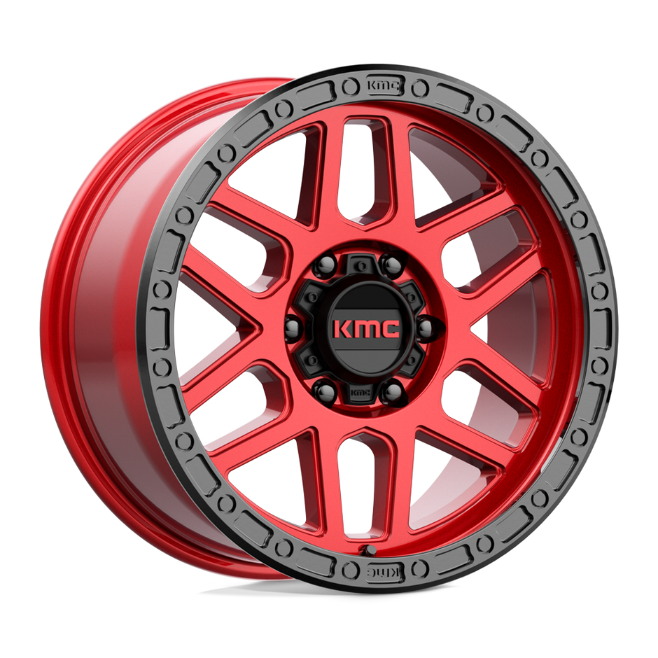 KMC Wheels KM544 Mesa 20x9 Candy Red w/Black Lip 25mm ET 110.1mm CB 5x150