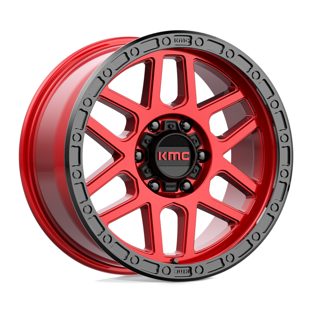 KMC Wheels KM544 Mesa 18x9 Candy Red w/Black Lip 18mm ET 66.06mm CB 6x114.3