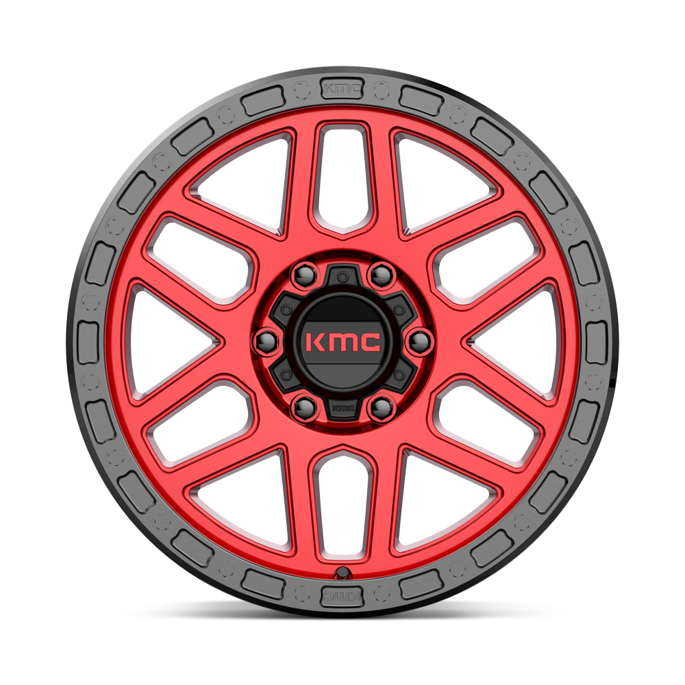 KMC Wheels KM544 Mesa 20x9 Candy Red w/Black Lip 25mm ET 110.1mm CB 5x150