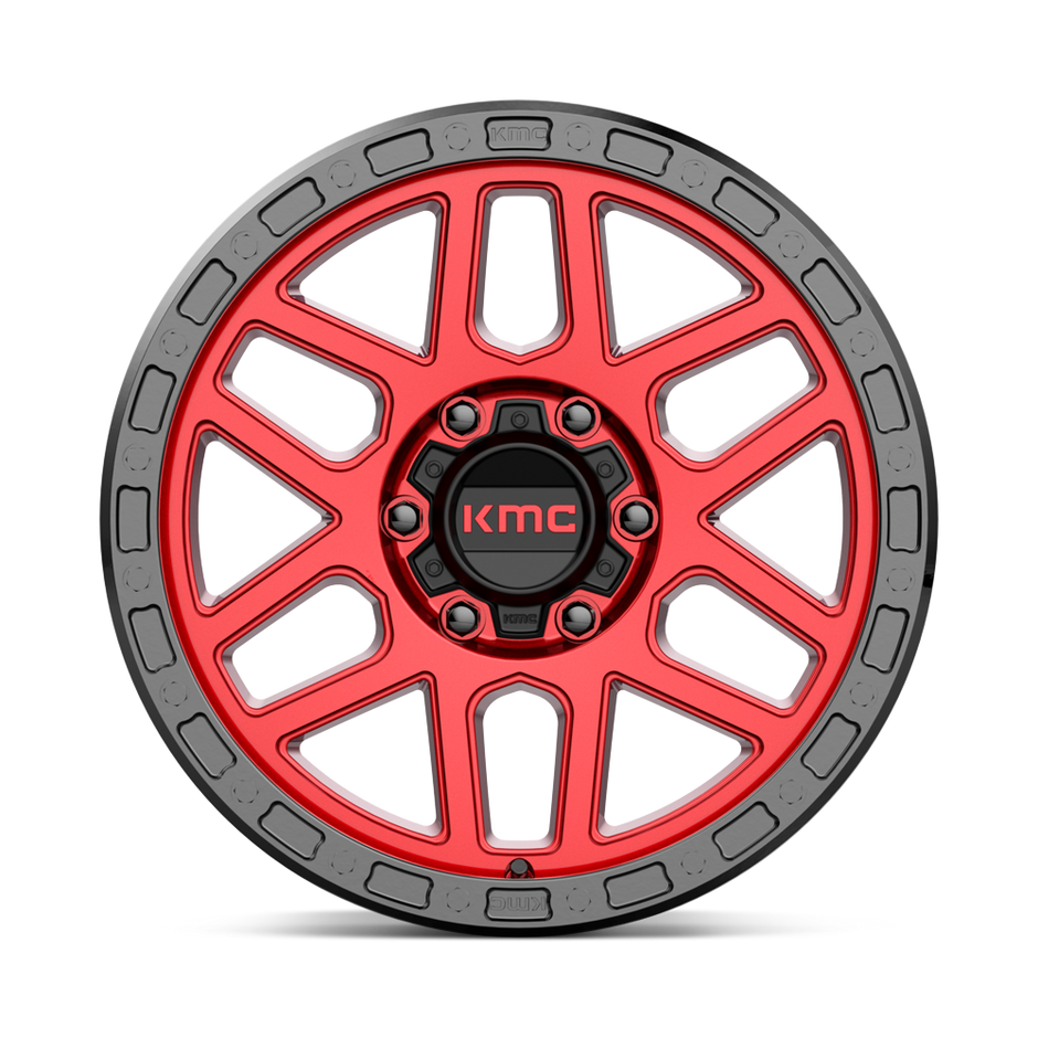 KMC Wheels KM544 Mesa 20x9 Candy Red w/Black Lip 25mm ET 110.1mm CB 5x150