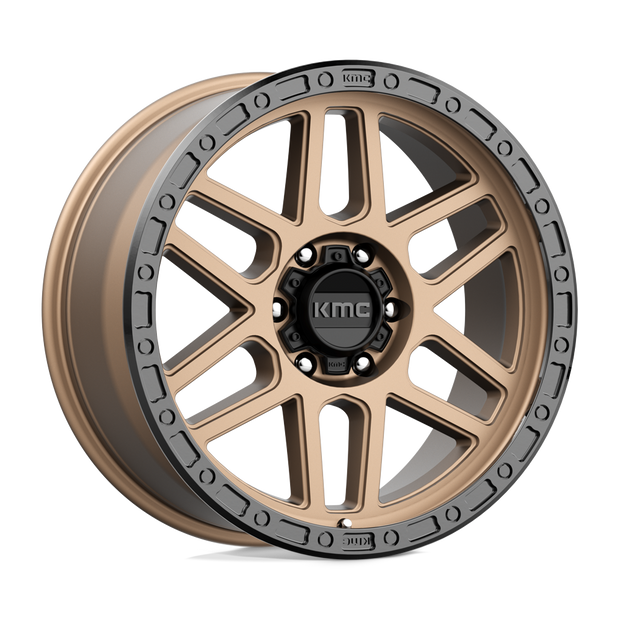 KMC Wheels KM544 Mesa 18x9 Matte Bronze w/Black Lip 18mm ET 66.06mm CB 6x114.3