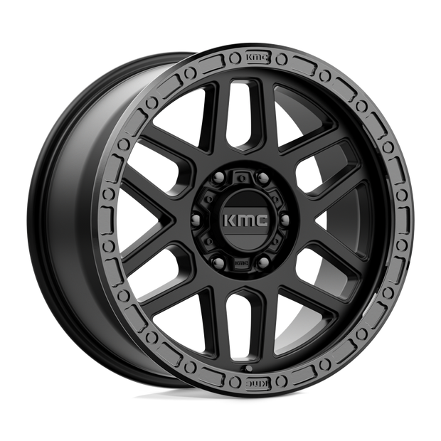 KMC Wheels KM544 Mesa 17x8.5 Satin Black w/Gloss Black Lip 0mm ET 74.6mm CB 6x130