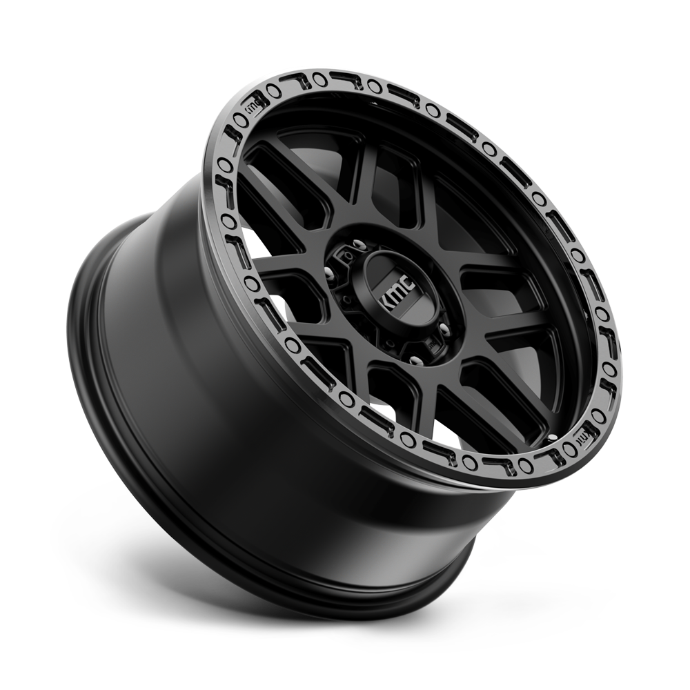 KMC Wheels KM544 Mesa 17x8.5 Satin Black w/Gloss Black Lip 0mm ET 74.6mm CB 6x130