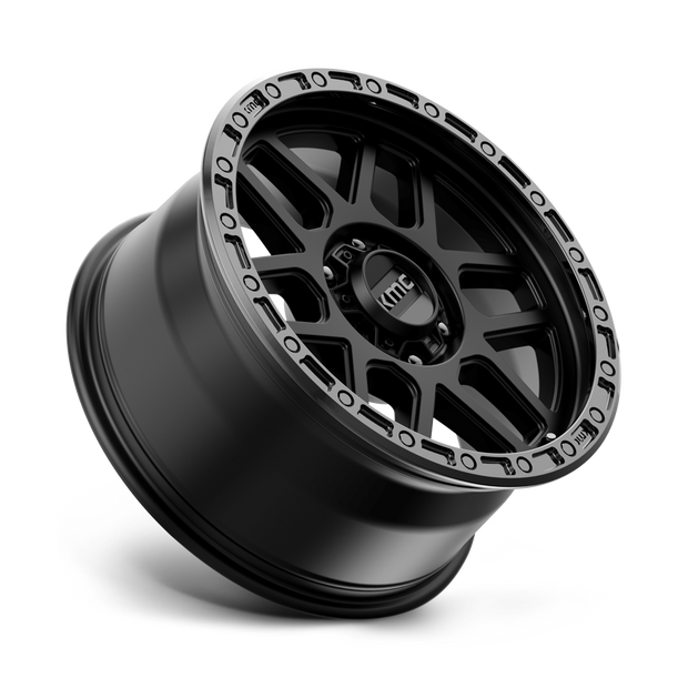 KMC Wheels KM544 Mesa 17x8.5 Satin Black w/Gloss Black Lip 0mm ET 74.6mm CB 6x130