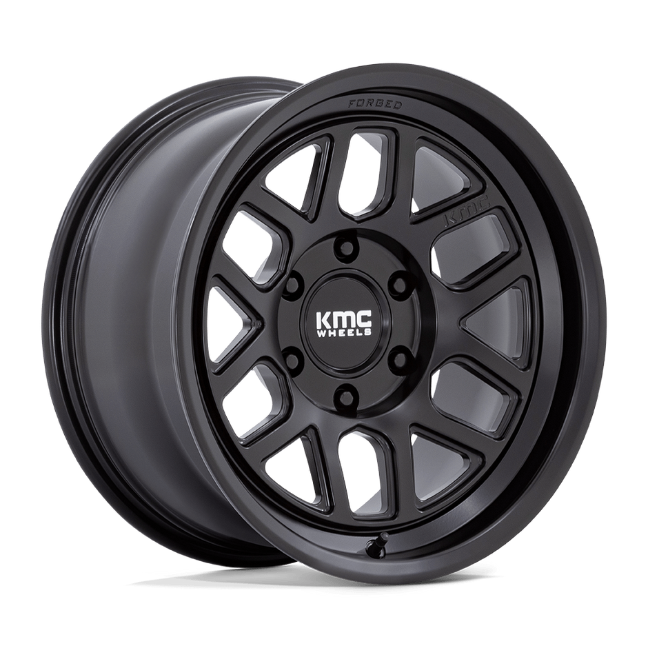 KMC Wheels KM451 Mesa Forged Monoblock 18x9 Satin Black 18mm ET 125.1mm CB 8x170