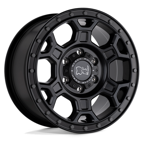Black Rhino Hard Alloys Midhill 17x8 Matte Black w/Gunmetal Bolts 45mm ET 84.1mm CB 6x130