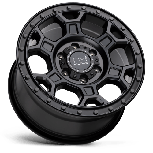 Black Rhino Hard Alloys Midhill 17x8 Matte Black w/Gunmetal Bolts 45mm ET 84.1mm CB 6x130