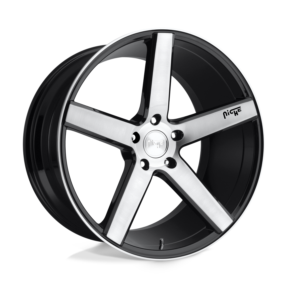 Niche M124 Milan 18x8 Gloss Black Brushed 40mm ET 72.56mm CB 5x114.3