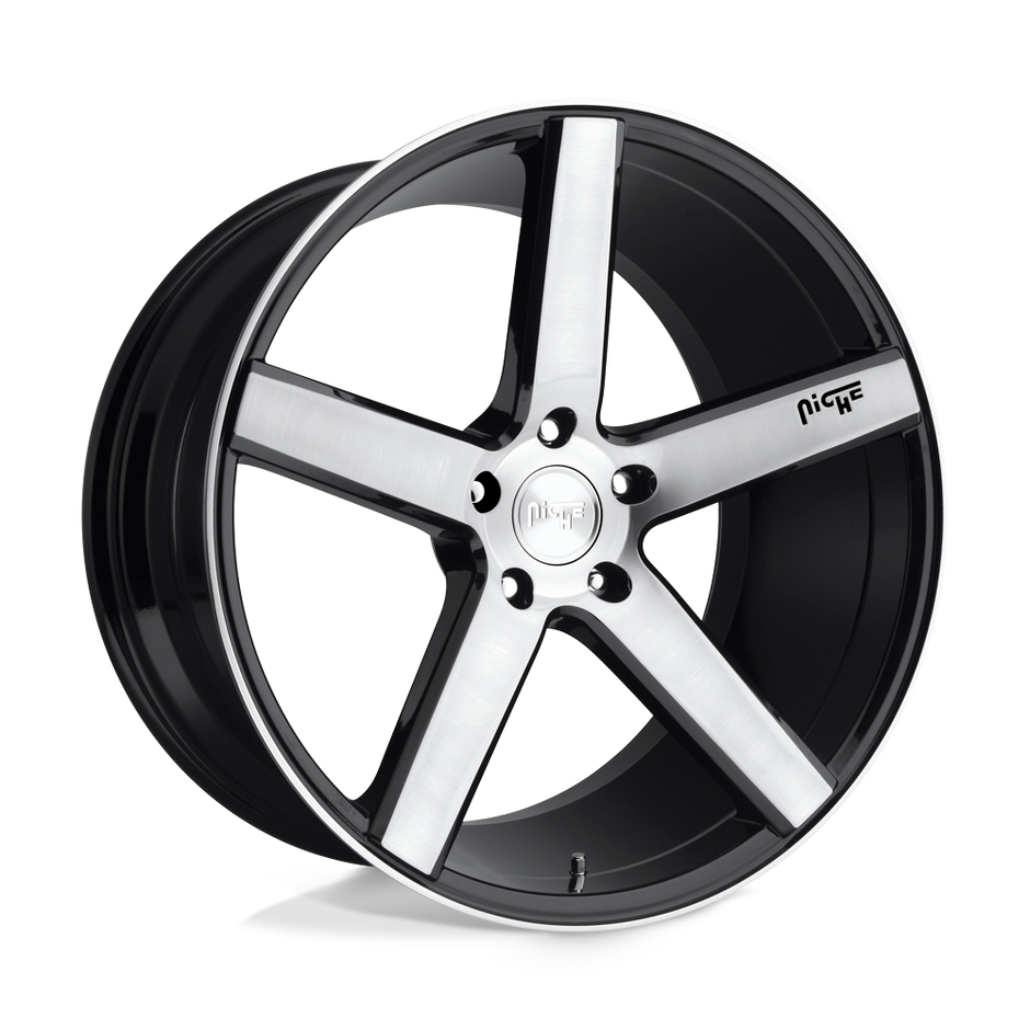 Niche M124 Milan 18x8 Gloss Black Brushed 40mm ET 72.56mm CB 5x114.3
