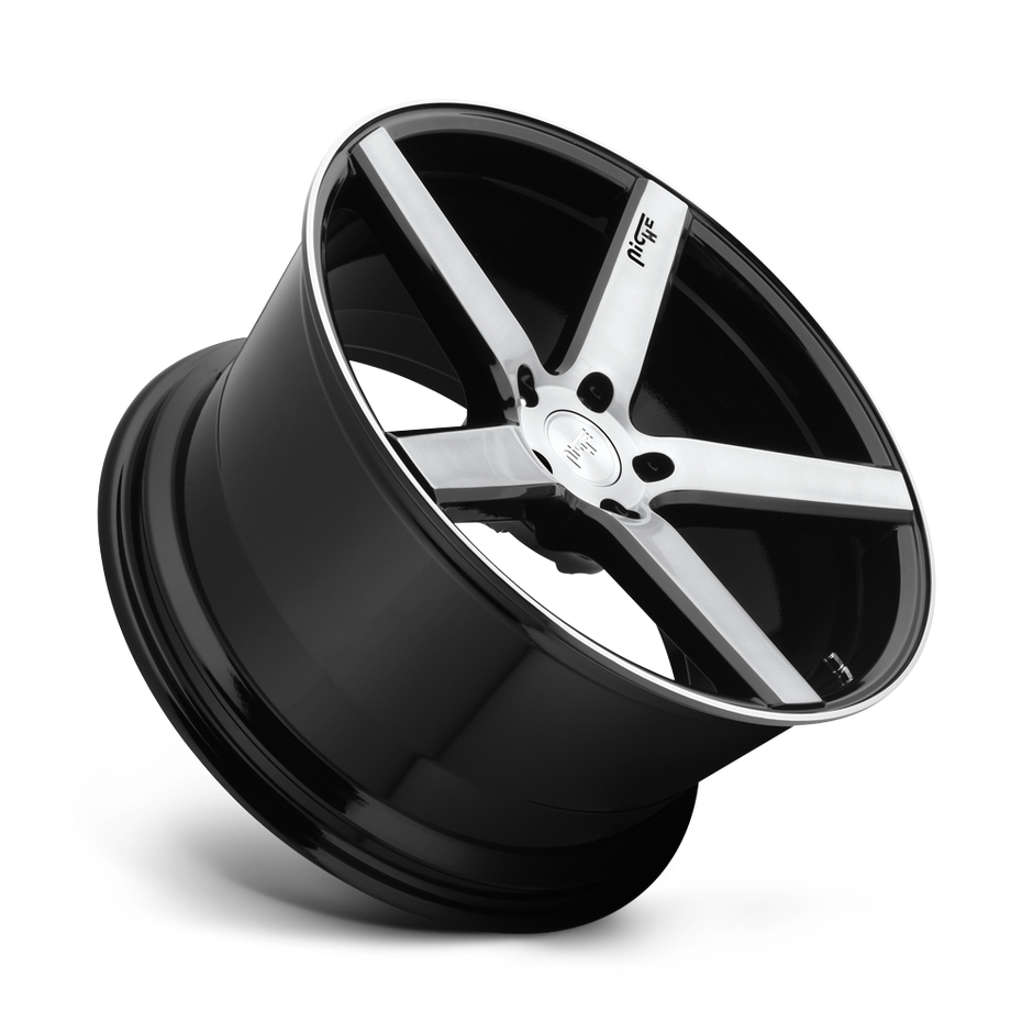 Niche M124 Milan 18x8 Gloss Black Brushed 40mm ET 72.56mm CB 5x114.3