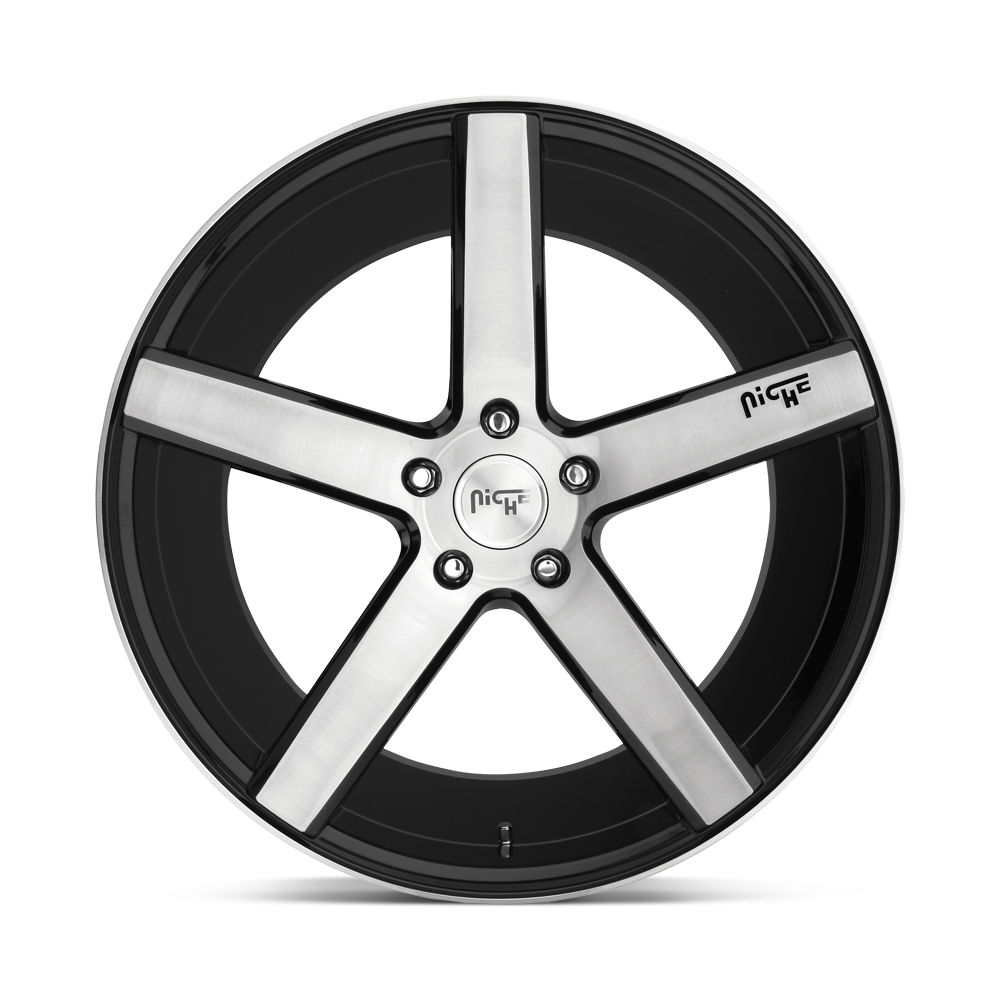 Niche M124 Milan 18x8 Gloss Black Brushed 40mm ET 72.56mm CB 5x114.3